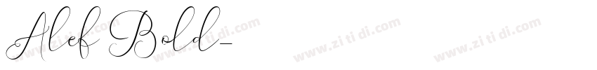 Alef Bold字体转换